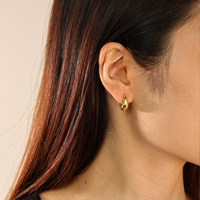 Boucles d'oreilles créoles épaisses en argent sterling 925 vermeil or 18 carats nagosa bijoux pour femmes