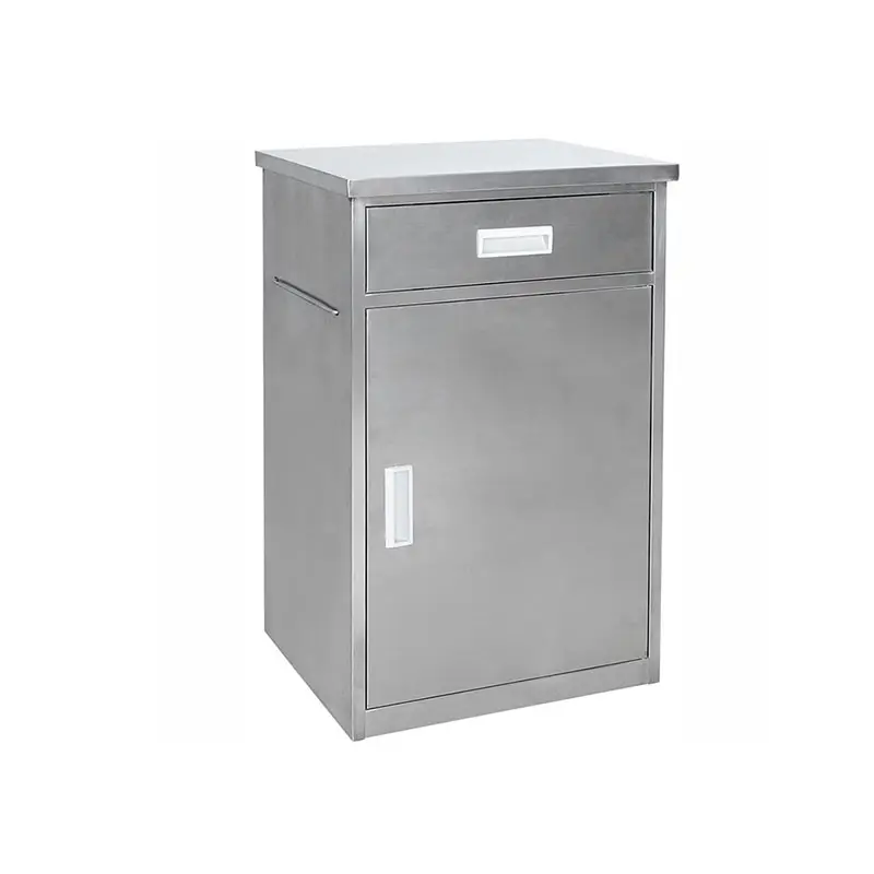 Medical Lockable Hospital Bedside Lockers SS With Drawer For Patient