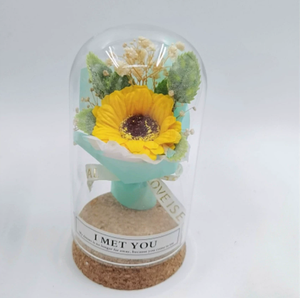 TC Venta al por mayor LED Light Up Decoraciones DE BODA <span class=keywords><strong>Madres</strong></span> Regalo del día de San Valentín Flores artificiales Ramo de rosas en cúpula de vidrio - Product Image 6