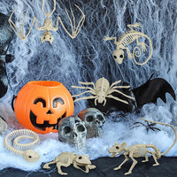 Décorations d'Halloween transfrontalières amusantes en plastique non toxique et durable, squelettes d'animaux simulés pour bars, maisons hantées et fêtes