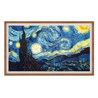 Cadre photo numérique intelligent rétroéclairé LCD HAOWEI en bois foncé avec télécommande, Wi-Fi, prise murale, étanche IPX3 pour maison et centre commercial