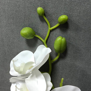 Orquídea Artificial de tacto Real con hojas verdes, 2 brazas - Product Image 4