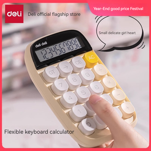 Deli <span class=keywords><strong>TE35</strong></span>เครื่องคำนวณบัญชีการเงินสำหรับนักเรียนชาเครื่องคิดเลขมูลค่าแป้นพิมพ์สูงสีคุณภาพสูง - Product Image 2