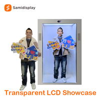 Vitrina LCD Transparente con Holograma 3D de 86 Pulgadas con Cámara y Micrófono para Museo o Joyería