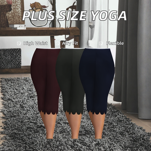 เลกกิ้งโยคะคาปรีเอวสูงสำหรับผู้หญิงผ้าสแปนเด็กซ์/ โพลีเอสเตอร์ลำลองหรูหราระบายอากาศได้ดี - Product Image 2