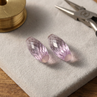 Ametiste violette naturelle 8x16mm, forme tube, pierres précieuses facettées, certifiées Gopika par un tiers, vente en gros de bijoux fins, pierres précieuses en vrac
