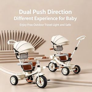 <span class=keywords><strong>Tricycle</strong></span> poussette pour enfants 3 en 1, cadre en acier haute teneur en carbone, pour les enfants de 8 <span class=keywords><strong>mois</strong></span> à 6 ans, avec poignée de poussée réglable - Product Image 5