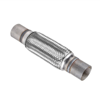 X Autohaux 2 pièces Tuyaux flexibles d'échappement en acier inoxydable pour silencieux de voiture, Raccords d'échappement 51mm 65mm 75mm