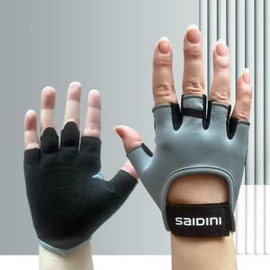 Guantes de Levantamiento de Pesas Unisex Transpirables y Antideslizantes con Logotipo Personalizado para Gimnasio y Fitness - Diseño de Medio Dedo, Talla Personalizada Disponible - Product Image 2