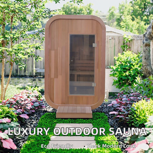 Cabina de Sauna de Cedro Rojo de Lujo para Exteriores, Ecológica, Impermeable, Vaporizador Seco, Sauna Finlandesa para Gimnasio, Apartamento, Uso Comercial - Product Image 2