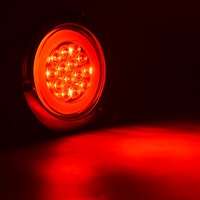 Nouveau feu arrière LED rond de 4 pouces 12-24V, faisceau haut/bas, cinq fils, clignotant central avec yeux d'ange, compatible universel camion et voiture