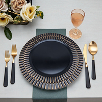 Assiette de présentation en plastique PP de 13 pouces, personnalisée, motif végétal, couleur sur mesure, Phnom Penh, pour mariage et fête, vente en gros
