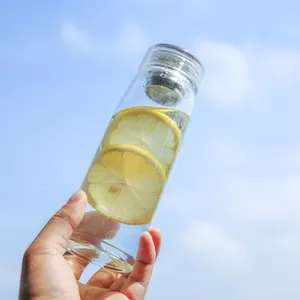 2024 Manufacturer Latest Product 350ml 450ml Drinking Bottle Simple Pattern Custom Glass Water Bottles