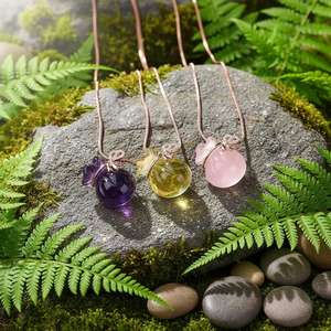 Sac à monnaie en cristal de <span class=keywords><strong>citrine</strong></span> de haute qualité, sac à monnaie en rose et améthyste, vente en gros - Product Image 6