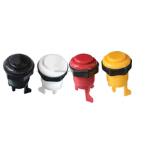 Bouton poussoir plat court de 28 mm de type américain avec micro-interrupteur, plusieurs options de couleurs pour les machines de grue