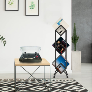 Support de style bibliothèque en métal 2025 Longstar best-seller, peut contenir <span class=keywords><strong>des</strong></span> disques vinyles/<span class=keywords><strong>CD</strong></span>/magazines, parfait pour l'affichage du salon à la maison - Product Image 5