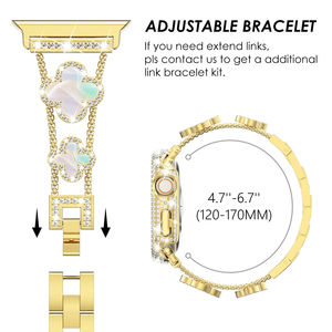 Bijoux pour Femmes Diamant Strass Or <span class=keywords><strong>Bracelet</strong></span> en Acier Inoxydable pour <span class=keywords><strong>Apple</strong></span> <span class=keywords><strong>Watch</strong></span> Band 38 <span class=keywords><strong>40</strong></span> 41 <span class=keywords><strong>Mm</strong></span> Iwatch Ultra <span class=keywords><strong>Se</strong></span> 9 8 <span class=keywords><strong>Bracelet</strong></span> - Product Image 6