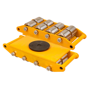 Chariot de manutention industriel jaune avec roulettes en acier et roulements à billes pour usage en usine de fabrication - Product Image 5