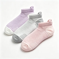 Chaussettes de cheville en coton pour femmes, vente en gros, respirantes, absorbant la transpiration, antidérapantes, logo personnalisé