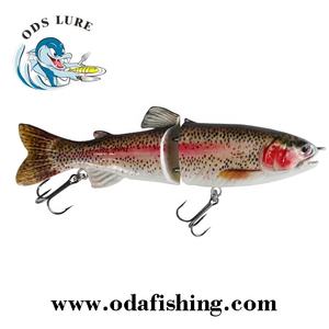 เหยื่อปลอมแบบแข็งสำหรับตกปลา ตัวเหยื่อพลาสติกแข็งแบบมีข้อต่อ  ตัวเหยื่อเปล่าไม่มีสี ตัวเหยื่อปลอมแบบ Swimbait - Product Image 5