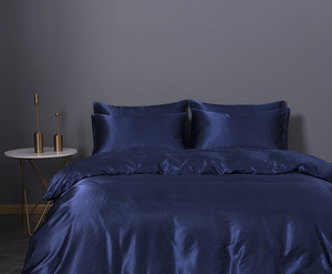 Hot Bán Khách Sạn Hiện Đại Sang Trọng Satin <span class=keywords><strong>Comforter</strong></span> Bộ Đồ Giường Đặt 3Pcs Màu Rắn Giả Lụa Vải Cao Cấp Satin Satin <span class=keywords><strong>Comforter</strong></span> - Product Image 1