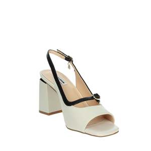 Sandales à talons Mariella Burani pour femme 51161 en cuir noir à bout carré et talon bloc avec bride arrière - Product Image 5