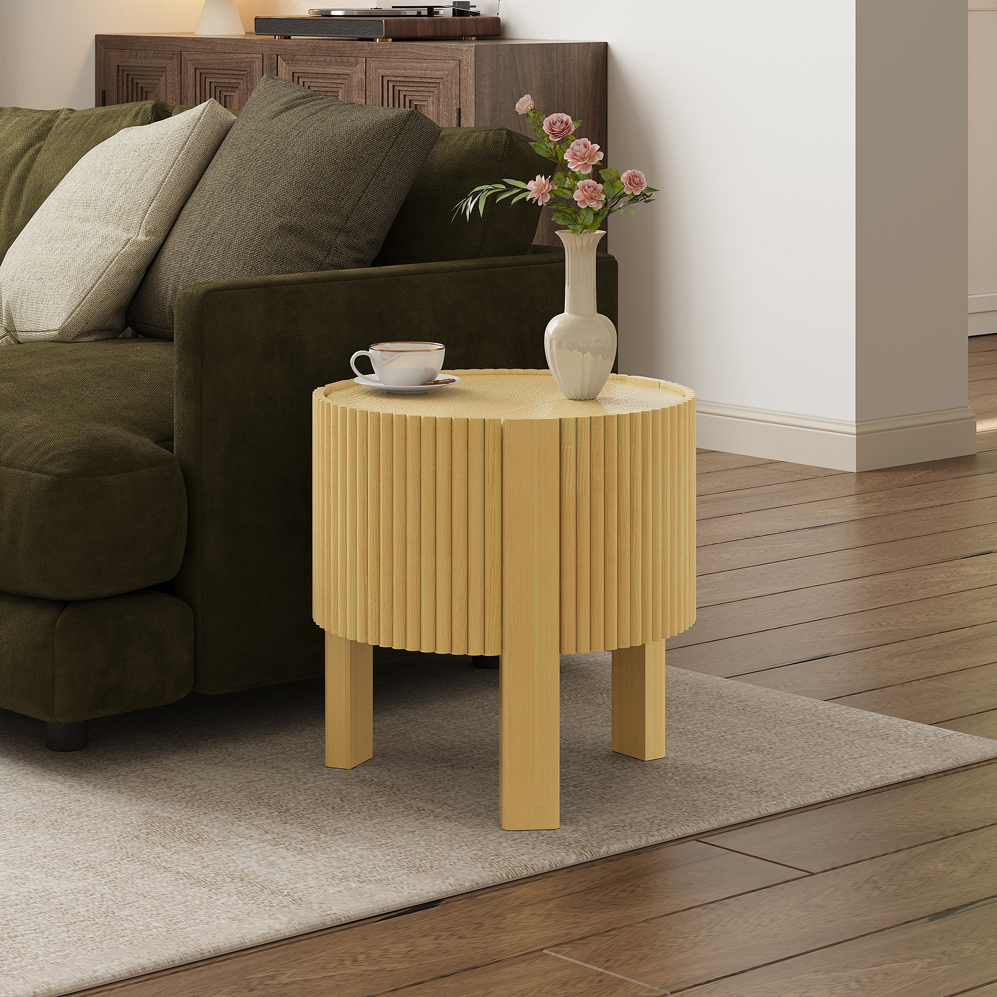 Natural + Rubber Wood + Rubberwood