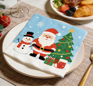 Serviettes jetables à thème <span class=keywords><strong>Noël</strong></span>, Père <span class=keywords><strong>Noël</strong></span>, arbre <span class=keywords><strong>de</strong></span> <span class=keywords><strong>Noël</strong></span>, pour dîner <span class=keywords><strong>en</strong></span> famille, serviettes <span class=keywords><strong>en</strong></span> <span class=keywords><strong>papier</strong></span> pour la décoration du réveillon <span class=keywords><strong>de</strong></span> <span class=keywords><strong>Noël</strong></span> - Product Image 4