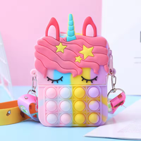 Nouveau Style licorne porte-monnaie décompression mignon multicolore jouet enfants sac à bandoulière réglable coloré bandoulière
