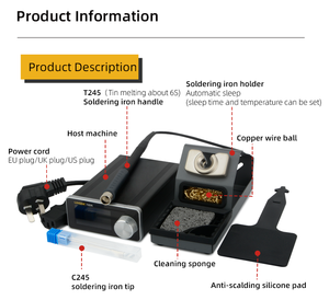 Estación <span class=keywords><strong>de</strong></span> Soldadura <span class=keywords><strong>de</strong></span> Precisión K8 con <span class=keywords><strong>Soldador</strong></span> C245 <span class=keywords><strong>de</strong></span> Calentamiento Rápido OEM ODM - Product Image 3