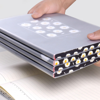 Cuaderno con Cubierta de PP con Estampado Floral de Margaritas, Diseño con Bordes Pintados, Papel Rayado Amigable con la Vista, Tamaños B5 y A5, Logotipo Personalizado, Diario Escolar para Estudiantes