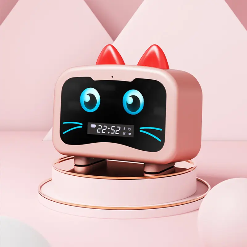 Minialtavoz inteligente con forma de dragón y gato, reproductor de música portátil inalámbrico con pantalla LED y tarjeta de Subwoofer para exteriores