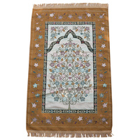Tapis de prière musulman tissé fleur conception turque prière Sajjadah tapis de voyage pliable cadeau islamique tapis de prière