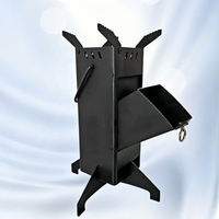 Réchaud de camping pliable en acier inoxydable, multi-combustibles, étanche, portable, pour la randonnée et les barbecues