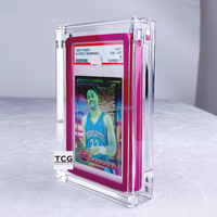 Boîtier en acrylique transparent de qualité supérieure TCG Wholesale P SA avec couvercle magnétique, épaisseur 8 mm, protection UV, pour présentation