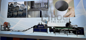 Ligne de production automatisée HOGI pour cheminées en acier inoxydable, <span class=keywords><strong>coude</strong></span> de <span class=keywords><strong>conduit</strong></span>, tuyau, machine à cintrer les tôles CNC à 4 rouleaux entièrement servo-assistée - Product Image 5