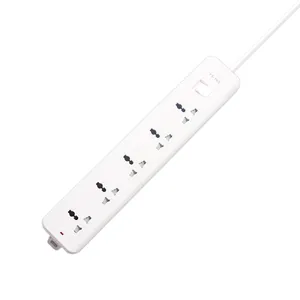 2024 New Power Switch Socket 5-in One Terminal Block Office Home High-power Extended Power Strip