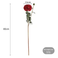 Ornamen Dekoratif Meja Makan Dalam Ruangan Model Dahlia Berkepala Dua Buatan Dekorasi Rumah Lembut Seni Bunga Vintage Pernikahan