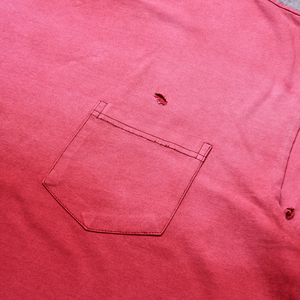 T-shirt da uomo in cotone pesante, tinta unita, vintage, lavaggio acido, vestibilità squadrata, taglio corto, oversize, effetto invecchiato, sbiadito dal sole, con tasca e scollo largo - Product Image 4
