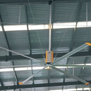 LONGWELL OEM kipas plafon Motor Ec industri untuk Gym energi rendah pintar kendali jarak jauh pisau aluminium kipas Hvls - Product Image 1