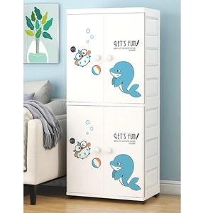 Armadio Moderno in Plastica a 2 Strati per Appendere Vestiti e Conservare Oggetti Vari in Camera da Letto o Hotel - Product Image 5