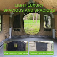 Tente de camping gonflable quatre saisons en coton Oxford + PVC, une chambre, un salon, pour 2 personnes, ouverture automatique rapide