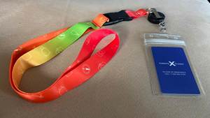 Cruise <b>Lanyard</b> Set Durable Retractable Reel Badges Ship Cards Badge Holder Travel <b>Lanyards</b> Red Made <b>Polyester</b> Custom Logo - Product Image 3