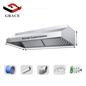 Campana Extractora Grace Hotel Island, Electrodoméstico Comercial para Cocina de Restaurante, Campana Vertical de Chimenea, Extractor Eléctrico Plateado 220 - Product Image 5