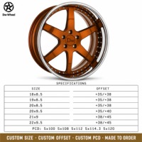 Jantes forgées de course à 6 branches profondes DW 6061 T6 Bronze 16 17 18 pouces – Vente en gros directe usine, compatibles BMW Audi