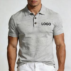 Nouvelle Chemise Décontractée de Golf pour Homme 2026 en Coton Tricoté de Haute Qualité, Anti-Plis, avec Logo Brodé Personnalisé ODM et Col Revers - Product Image 1