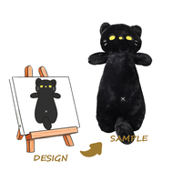 Peluche personnalisée avec boîte surprise - Design brodé fonctionnel, matériaux en nylon et peluche longue