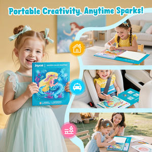 كتب جويكات للرسم بالماء للأطفال، مجموعة رسم سحرية بالألوان المائية مع فرش، كتاب رسم للأطفال الصغار - Product Image 2