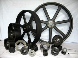 ลูกรอกสายพานลำเลียงแบบเคลือบเหล็กหล่อ SPA SPC SPD SPZ แบบล็อคเรียว ร่องคู่ 2 ร่อง สำหรับสายพานวี - Product Image 6