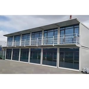 Fabrication de maison conteneur à structure en acier bleue à structure plate bon marché facile à assembler maisons préfabriquées 2m * 4m de pièces simples - Product Image 1